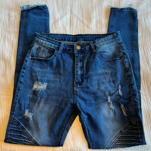 Source Unknown Denim - Distressed Blue Denim Jeans | Medium | NWT